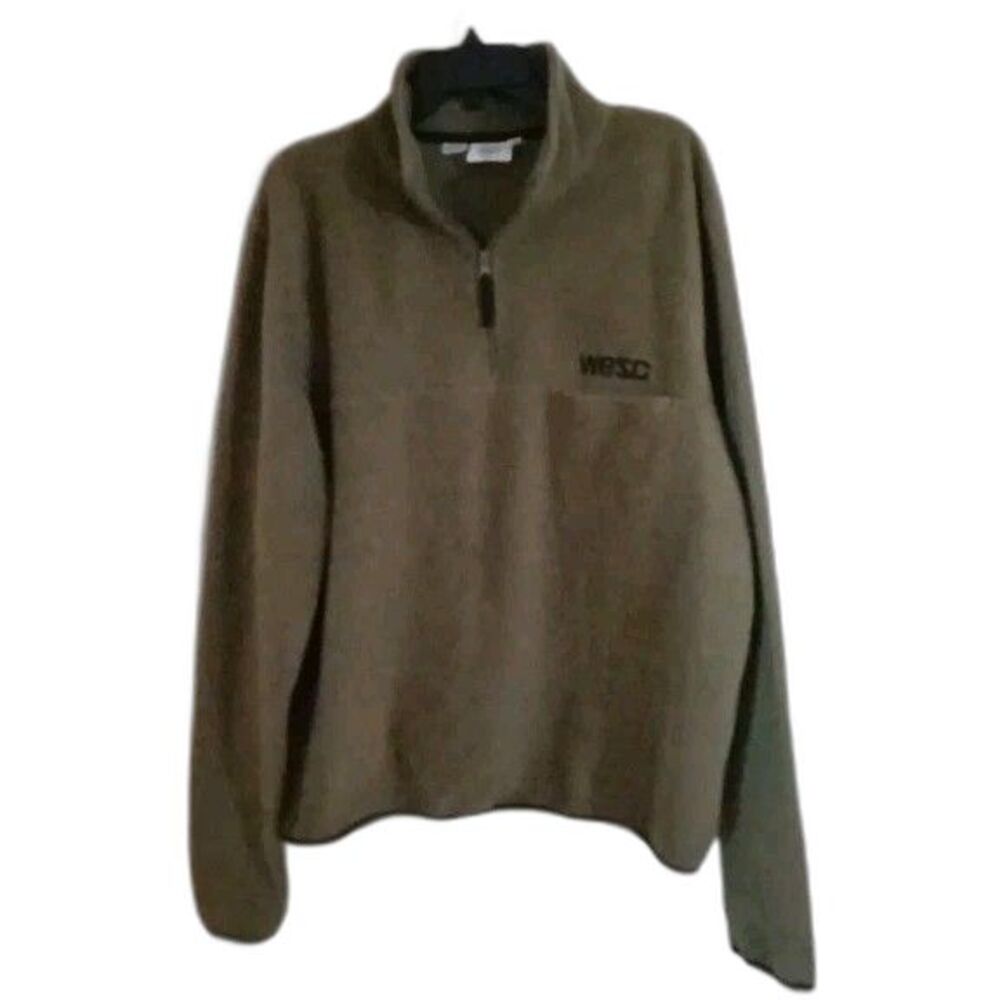 WESC Fleece Pullover 1/4 Zip Size Men's XXL Women's XXXL Olive Green
